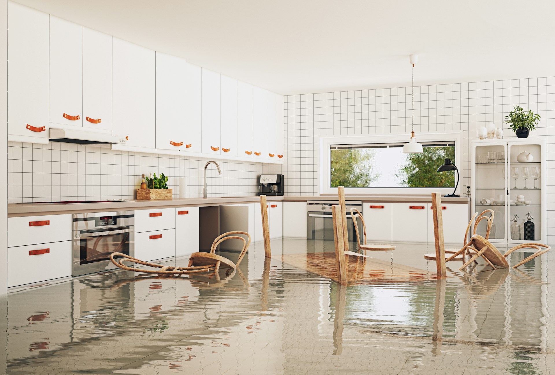 flooded home